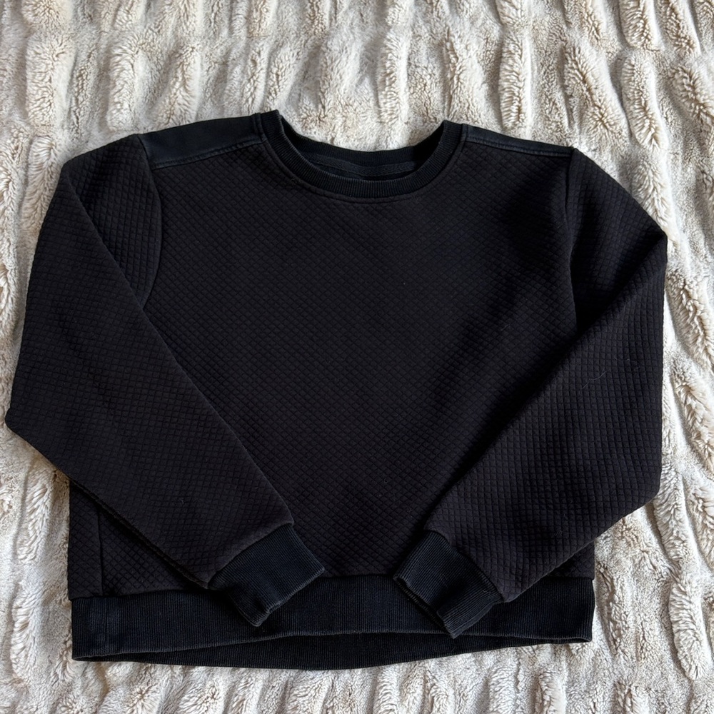 Born Primitive Black Quilted Crewneck Sweatshirt size Small